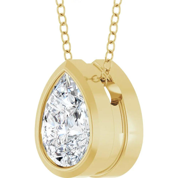 Larme Dorée, Pear Diamond Necklace