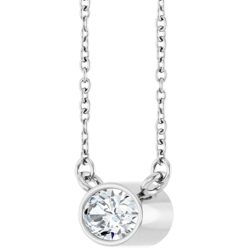 Rayon de Narbonne, Lab Grown Diamond Oval Solitaire Necklace