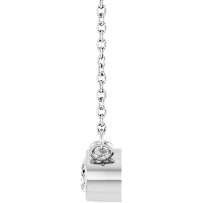 Rayon de Narbonne, Lab Grown Diamond Oval Solitaire Necklace