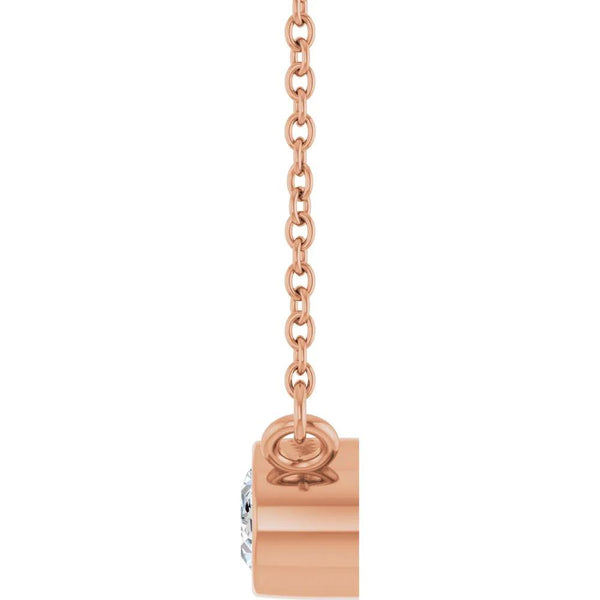 Rayon de Narbonne, Lab Grown Diamond Oval Solitaire Necklace