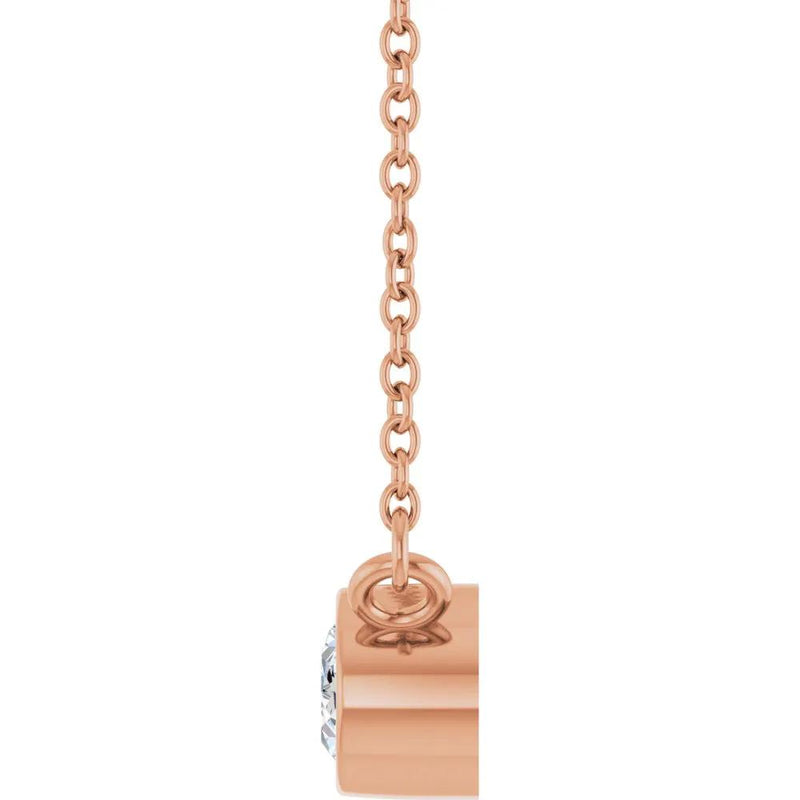 Rayon de Narbonne, Lab Grown Diamond Oval Solitaire Necklace