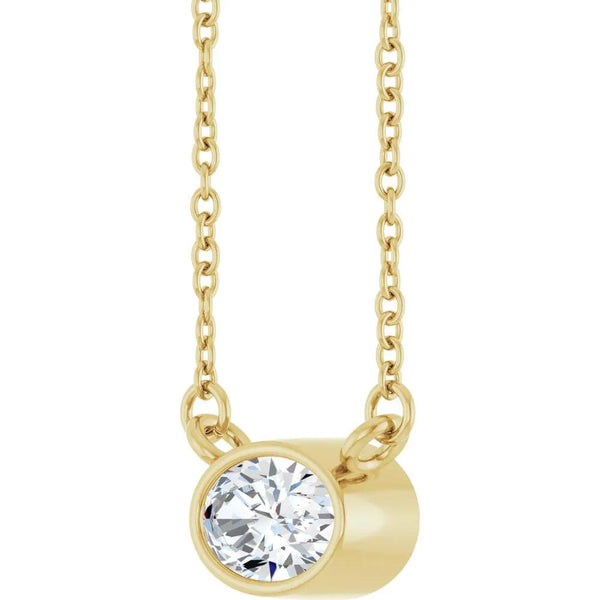 Rayon de Narbonne, Lab Grown Diamond Oval Solitaire Necklace