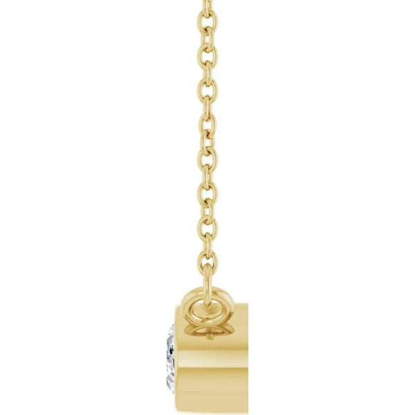 Rayon de Narbonne, Lab Grown Diamond Oval Solitaire Necklace