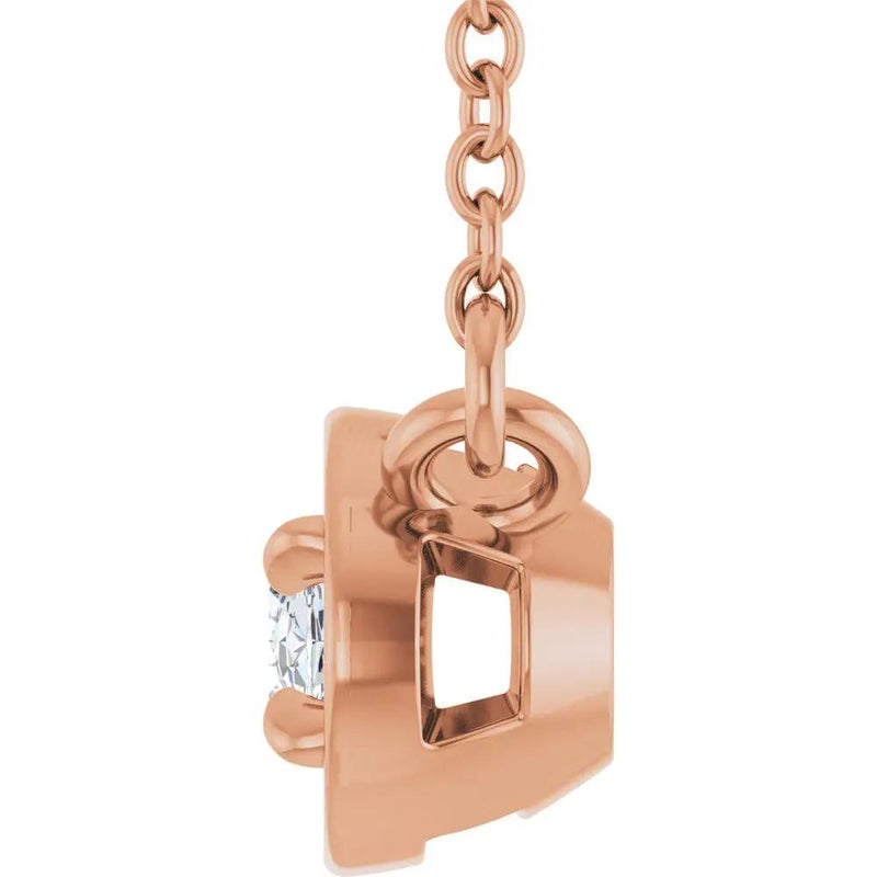 Soleil du Pays Basque, Oval Diamond Solitaire Necklace