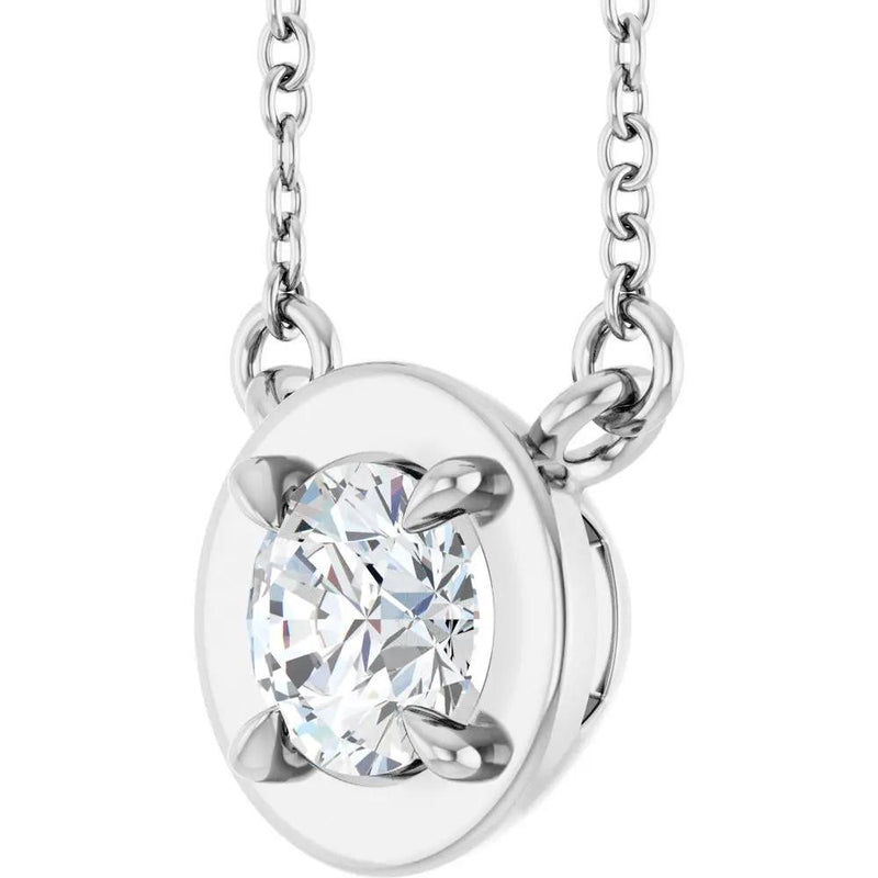 Soleil du Pays Basque, Round Diamond Solitaire Necklace