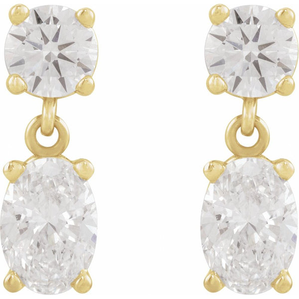 Reflet du Marais, Lab Diamond Two-Stone Drop Earrings