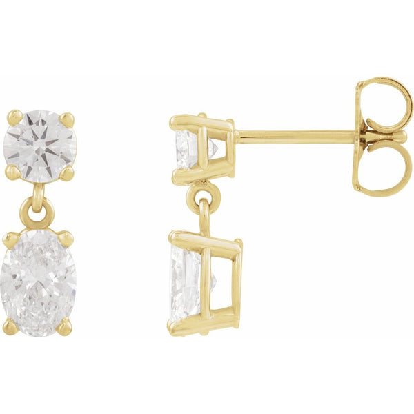 Reflet du Marais, Lab Diamond Two-Stone Drop Earrings