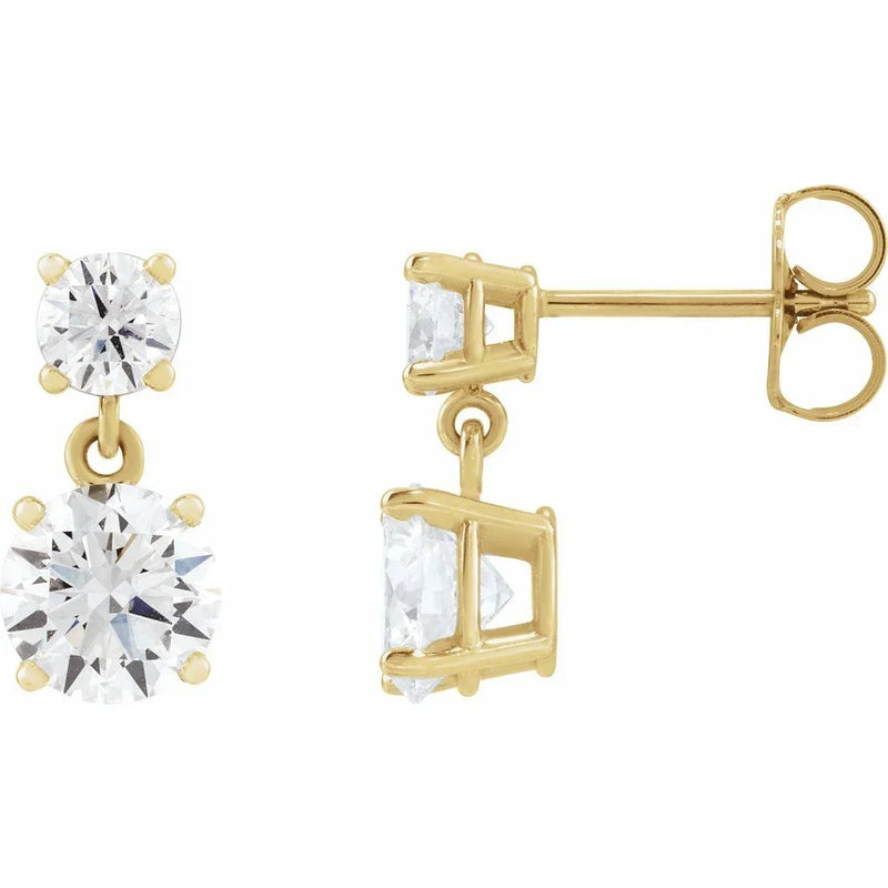 Reflet du Marais, Lab Diamond Two-Stone Drop Earrings