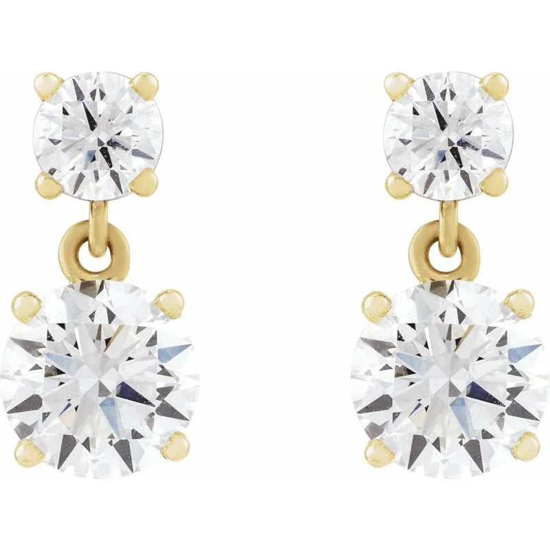 Reflet du Marais, Lab Diamond Two-Stone Drop Earrings