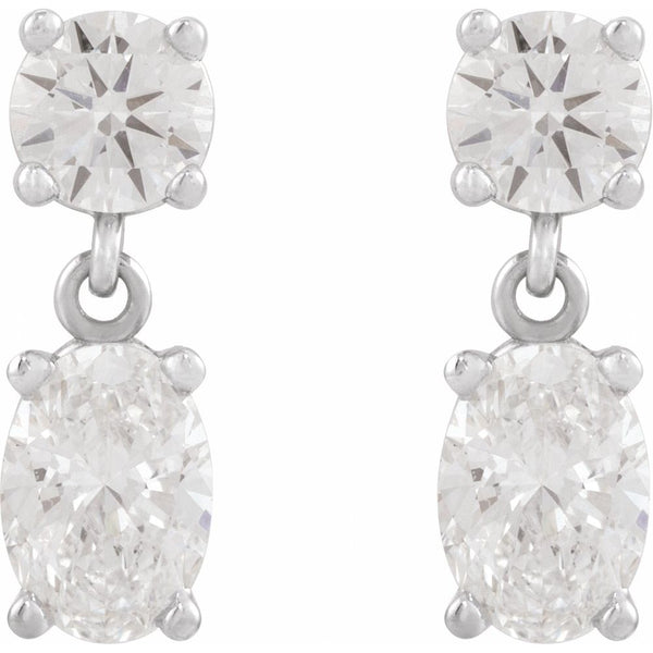 Reflet du Marais, Lab Diamond Two-Stone Drop Earrings