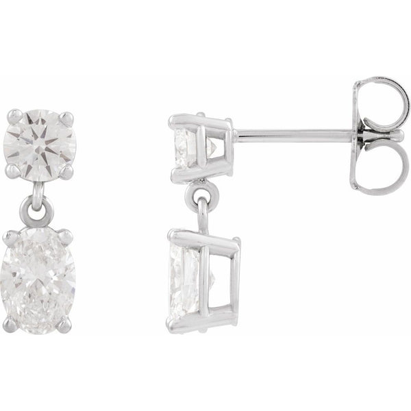 Reflet du Marais, Lab Diamond Two-Stone Drop Earrings