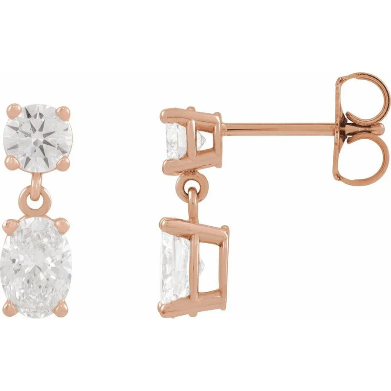Reflet du Marais, Lab Diamond Two-Stone Drop Earrings