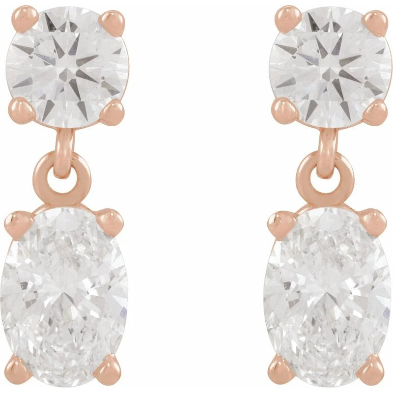 Reflet du Marais, Lab Diamond Two-Stone Drop Earrings