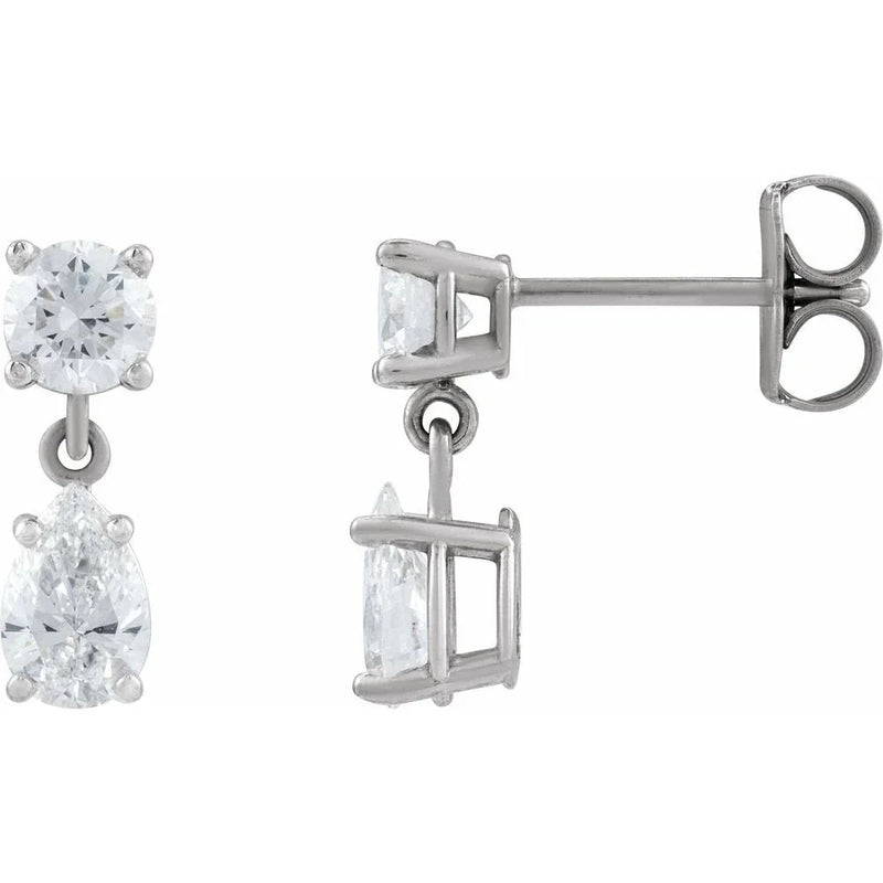 Rosée de Versailles, Lab-Grown Diamond Two-Stone Drop Earrings