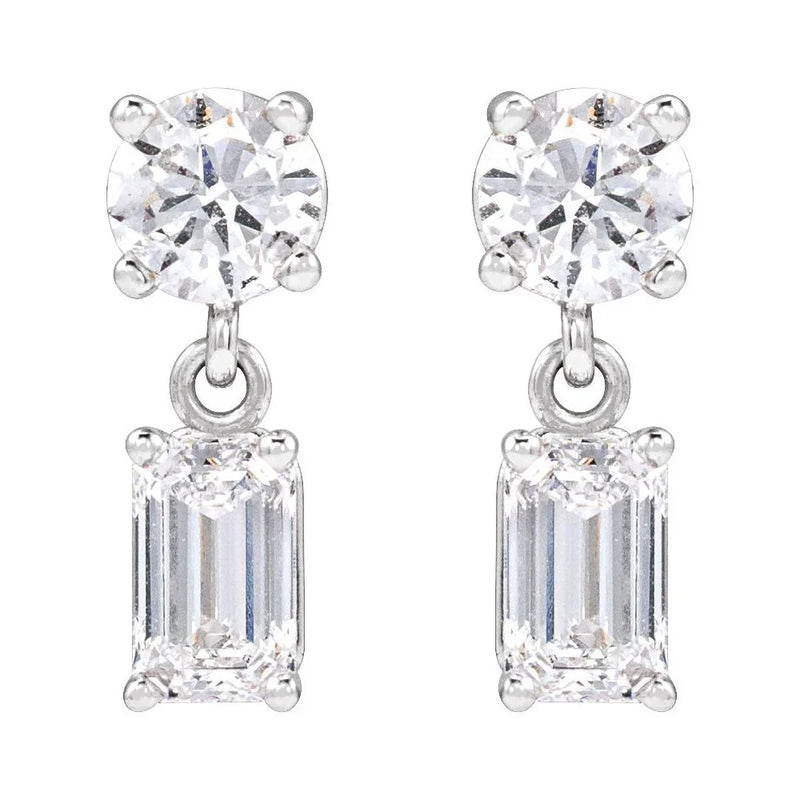 Lumière de Versailles, Emerald & Diamond Drop Earrings