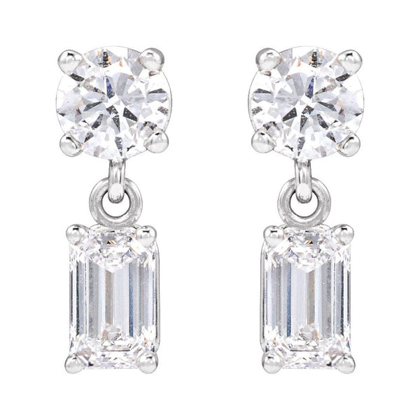 Lumière de Versailles, Emerald & Diamond Drop Earrings