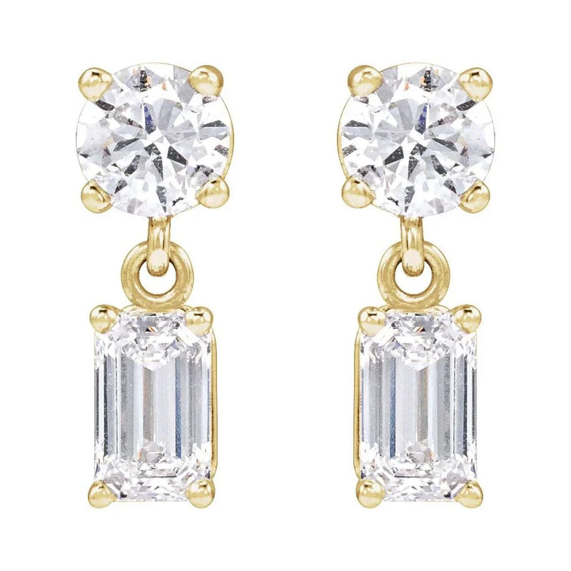Lumière de Versailles, Emerald & Diamond Drop Earrings
