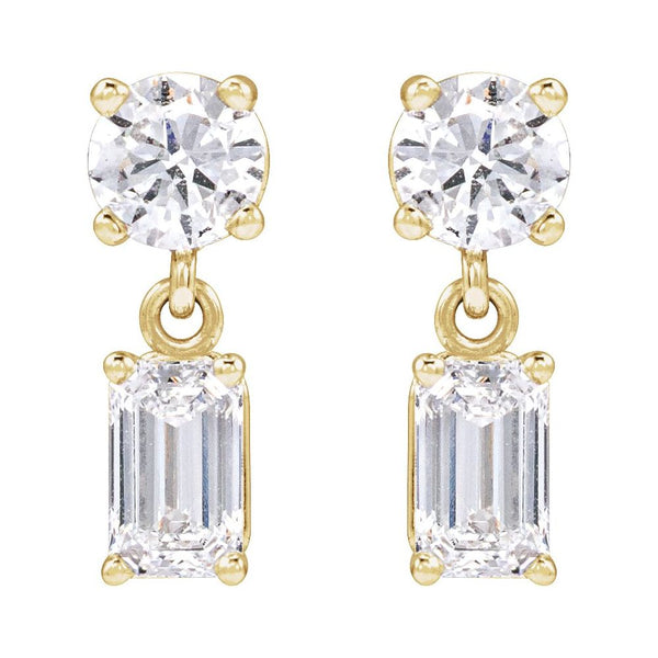 Lumière de Versailles, Emerald & Diamond Drop Earrings