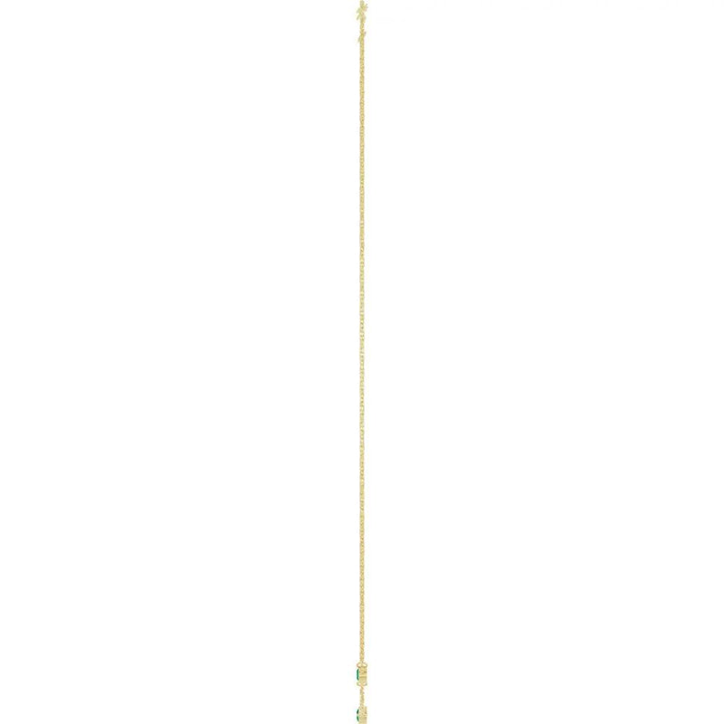 Ricochet sur Luzège, Natural Emerald Bezel Station Necklace
