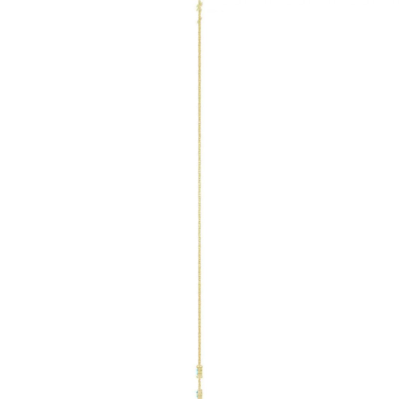 Ricochet sur Luzège, Three Stone Aquamarine Bezel Station Necklace