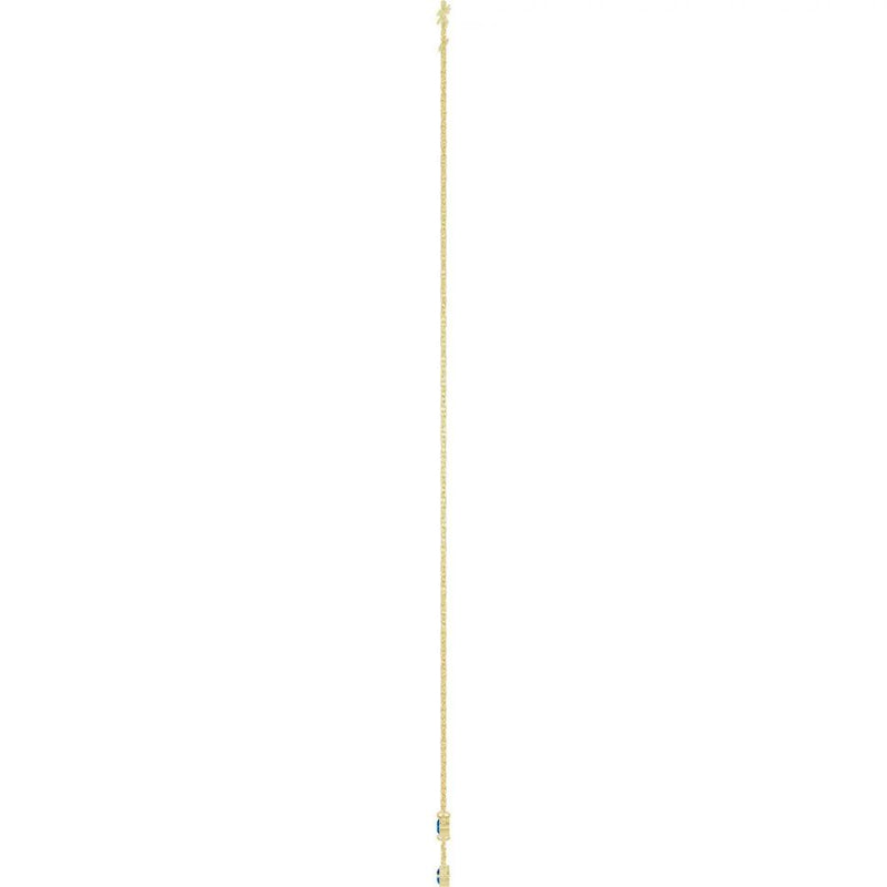 Rosée de Montmartre, Lab Grown Blue Sapphire Bezel Station Necklace