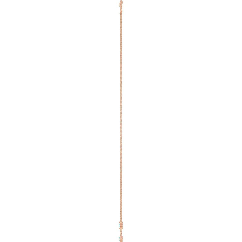 Ricochet sur Luzège, Three Stone Aquamarine Bezel Station Necklace