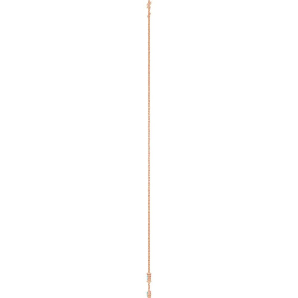 Ricochet sur Luzège, Three Stone Aquamarine Bezel Station Necklace