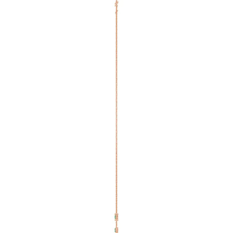 Ricochet sur Luzège, Natural Emerald Bezel Station Necklace