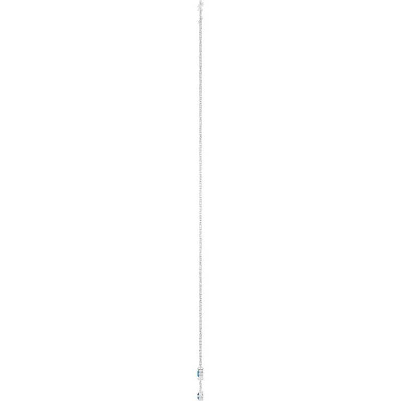 Rosée de Montmartre, Lab Grown Blue Sapphire Bezel Station Necklace