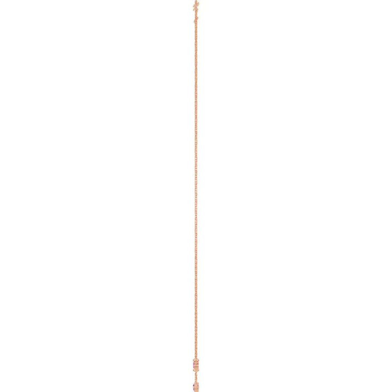 Ricochet sur Luzège, Rose Gold Pink Tourmaline Station Necklace