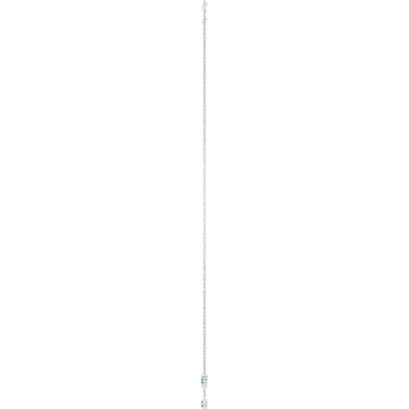 Ricochet sur Luzège, Natural Emerald Bezel Station Necklace
