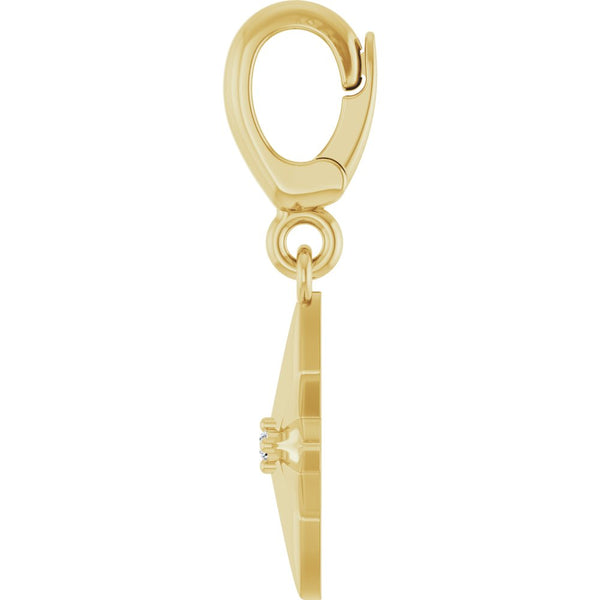 Natural Diamond Star Charm Pendant