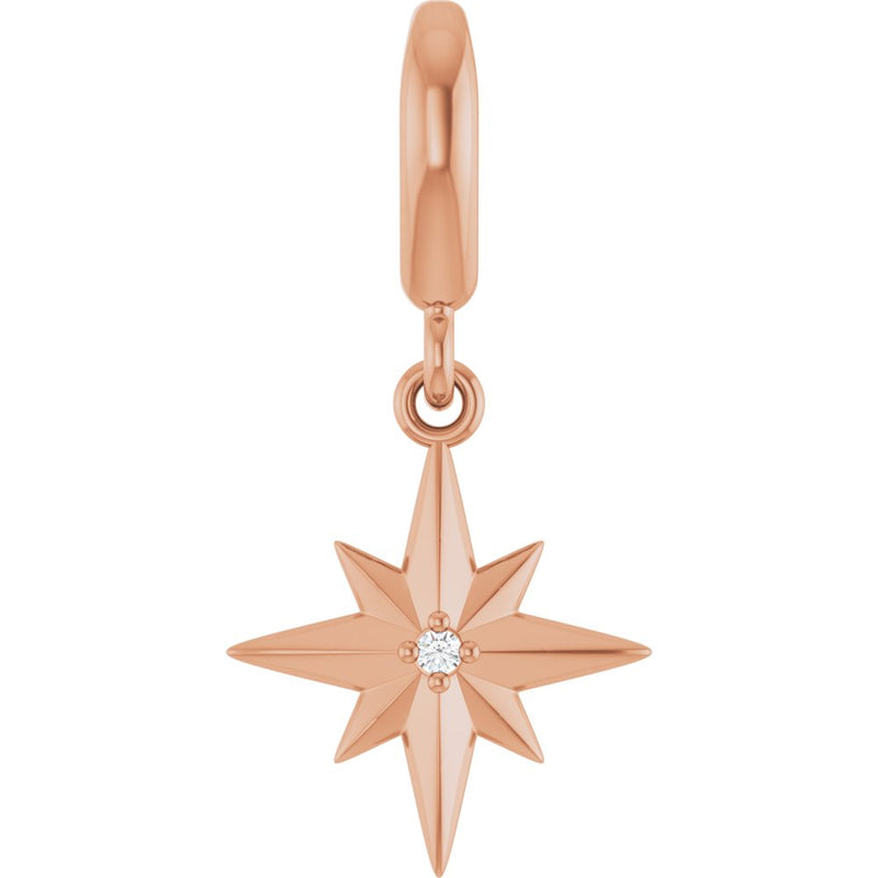 Natural Diamond Star Charm Pendant