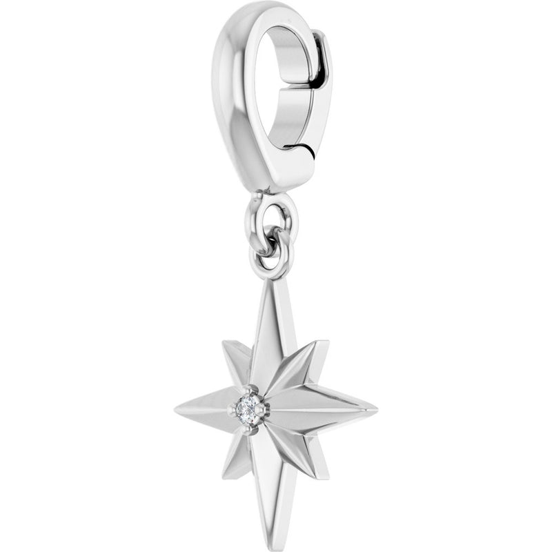Natural Diamond Star Charm Pendant