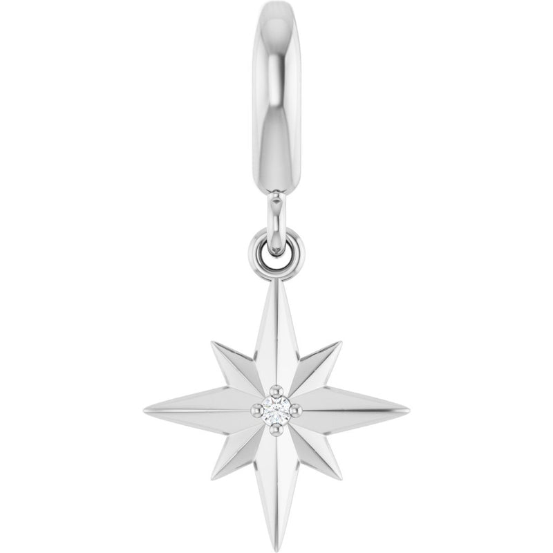 Natural Diamond Star Charm Pendant