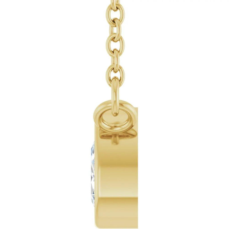 Gouts de Dordogne, Lab-Grown Diamond Pear Solitaire Necklace