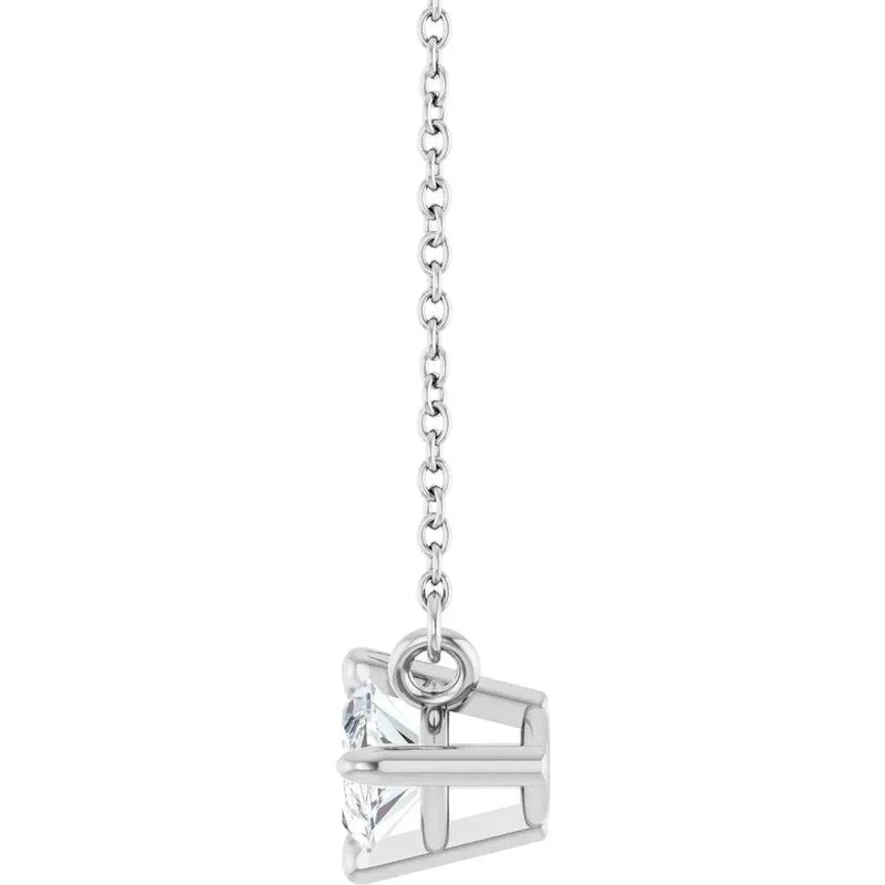 14K Rose Gold Lab-Grown Diamond 1 Carat Solitaire Necklace 18in
