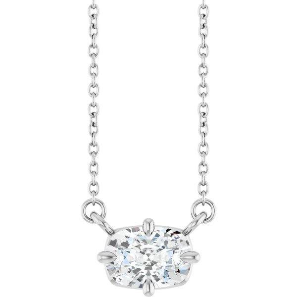 Reflet de Montauban, 14K White Gold 1 CT Lab Grown Diamond Solitaire Necklace