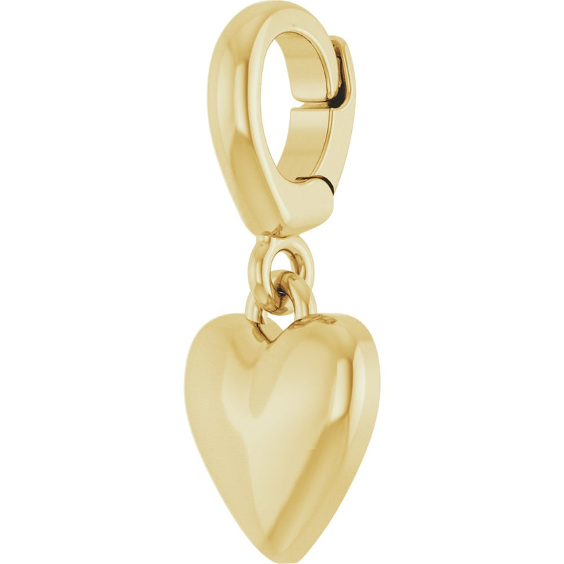 Puffed Heart Charm Pendant