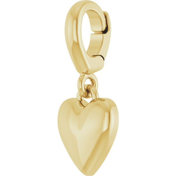 Puffed Heart Charm Pendant