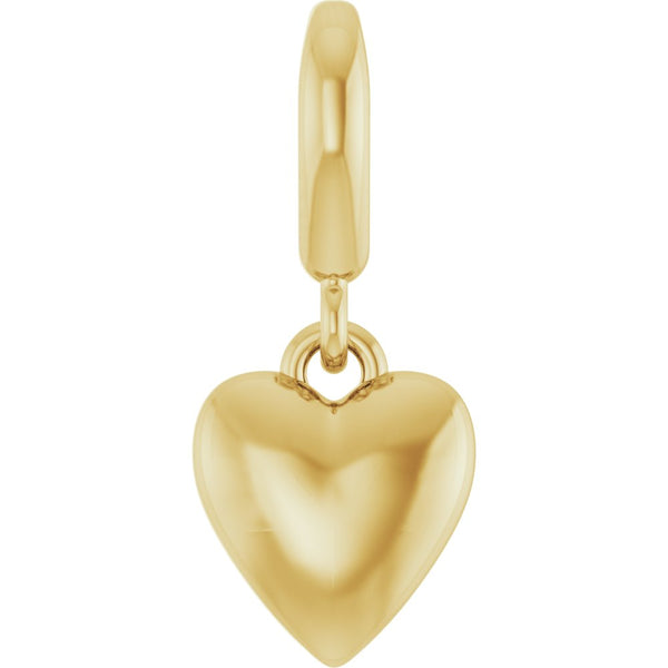 Puffed Heart Charm Pendant