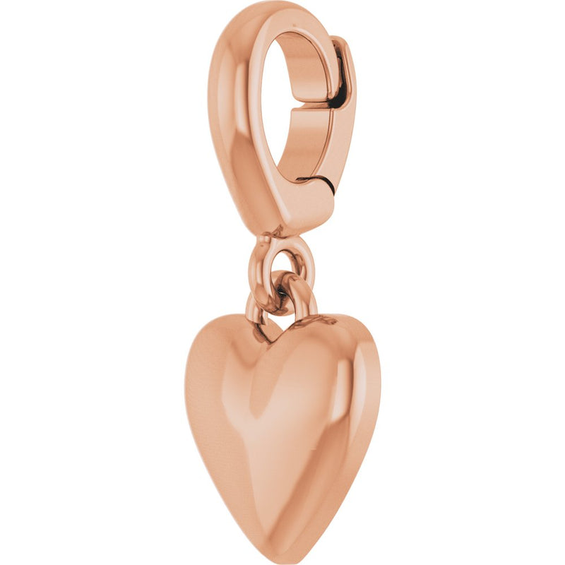 Puffed Heart Charm Pendant