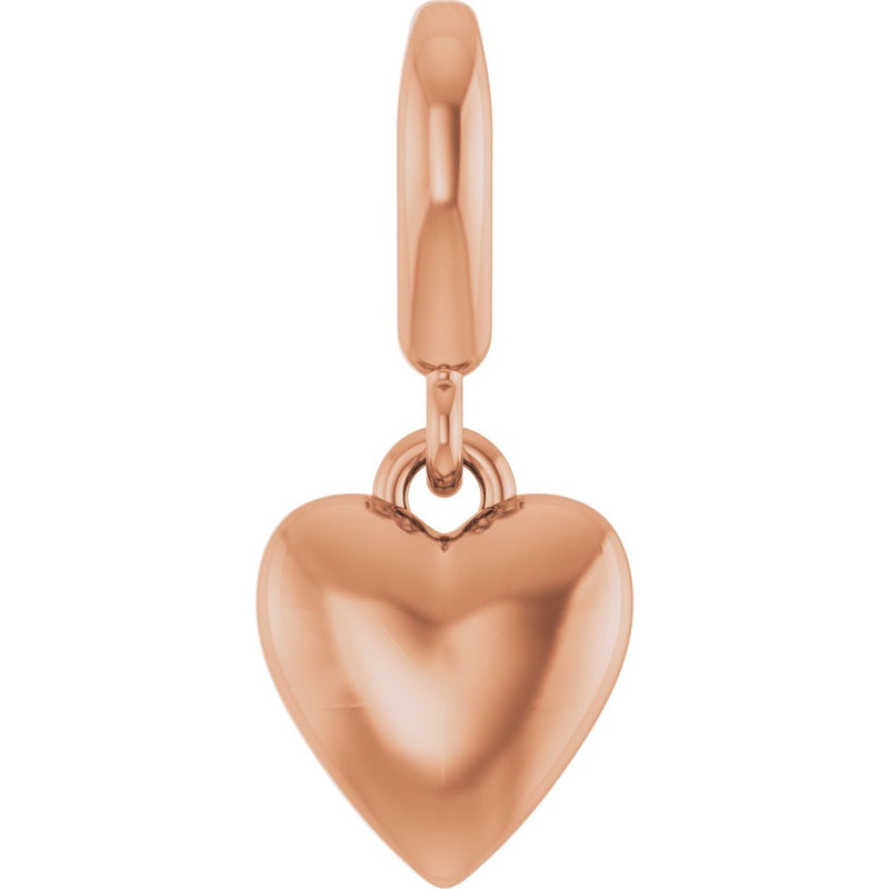 Puffed Heart Charm Pendant