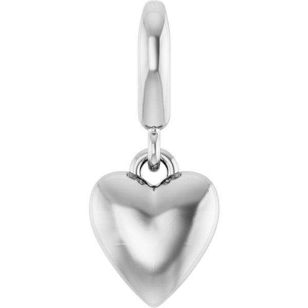 Puffed Heart Charm Pendant