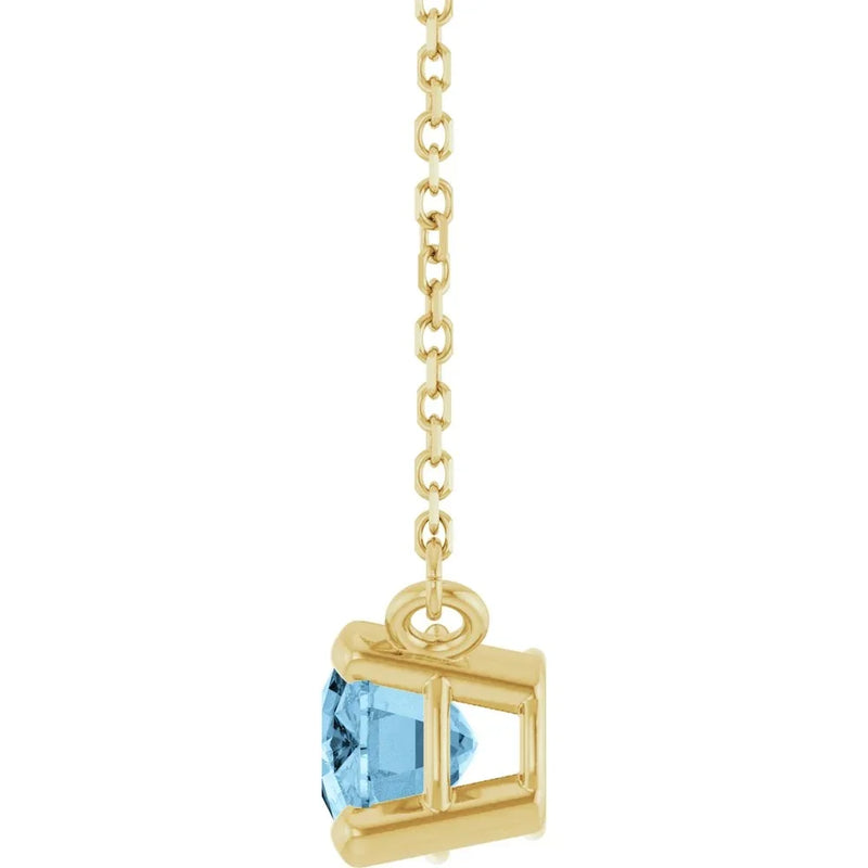 Azur de Saint-Germain, Sky Blue Topaz Solitaire Necklace