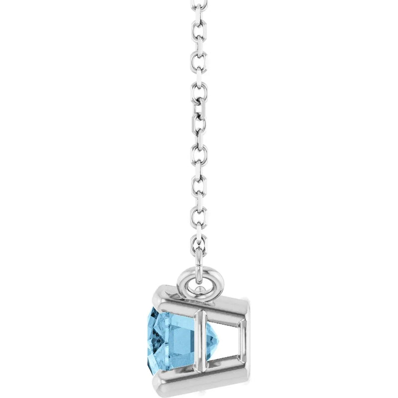 Azur de Saint-Germain, Sky Blue Topaz Solitaire Necklace