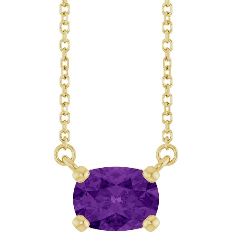 Mystère du Versailles, Amethyst Solitaire Necklace