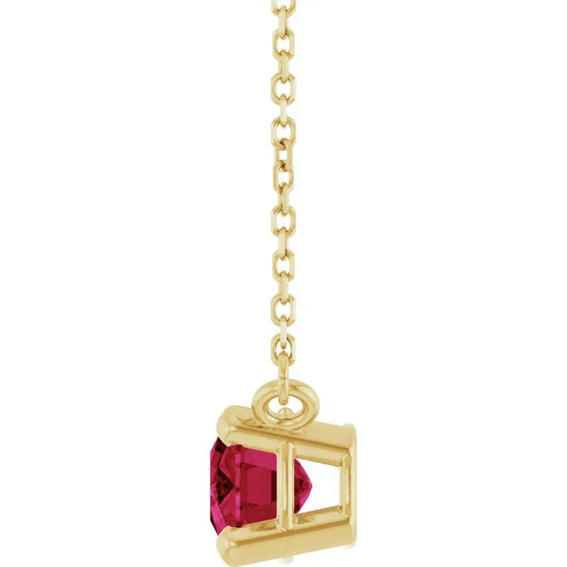Passion Écarlate de Biarritz, Ruby Solitaire Necklace