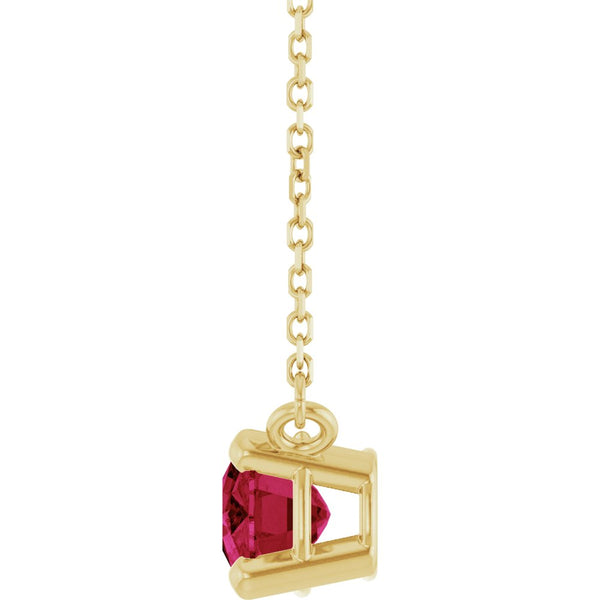 Passion Écarlate de Biarritz, Ruby Solitaire Necklace