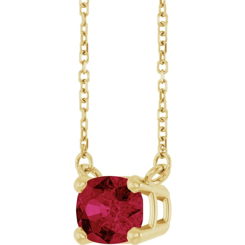 Passion Écarlate de Biarritz, Ruby Solitaire Necklace